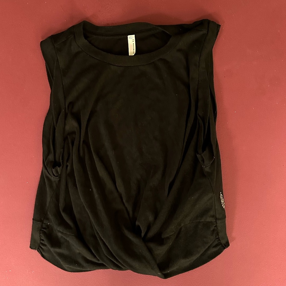 Free People Movement Black Cropped Tank Size S Small